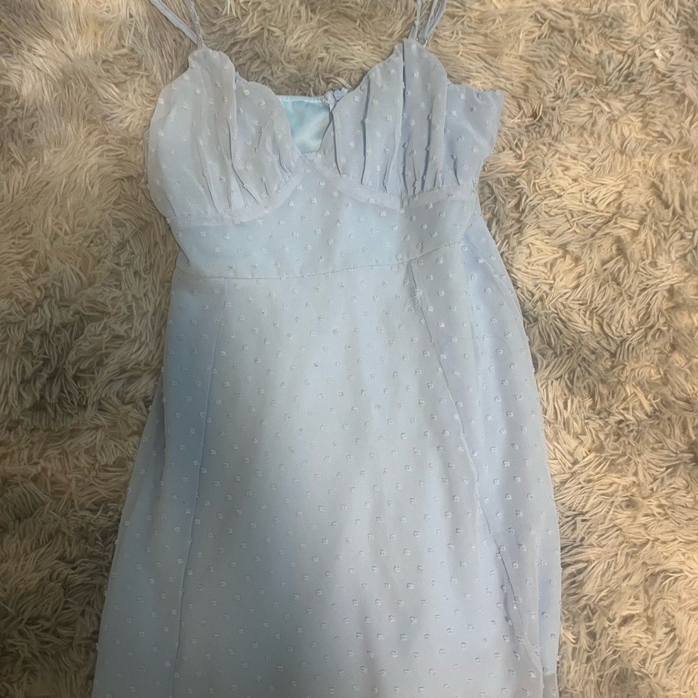 SHEIN Light Blue Strappy Dress